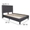 Flash Furniture Full Size Dk Gray Fabric Platform Bed w/ Mattress SL-BM10-30-GG - alternate 6